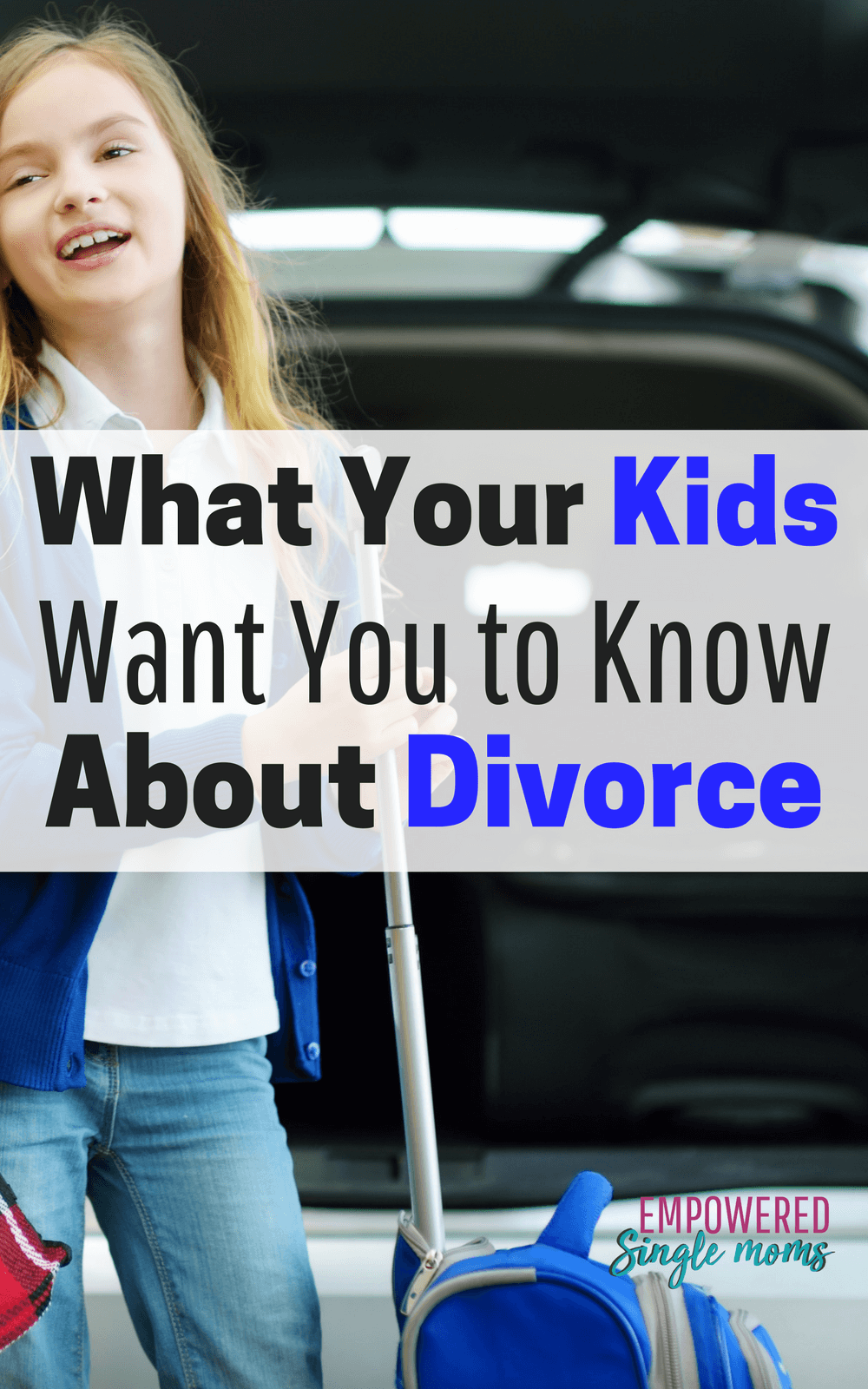 Kids growing up with divorced parents have a lot of strong thoughts and feelings. Single moms often wish they knew what they could do to help kids. Kids wish parents would help make living in two homes easier. These tips are what they want you to know. #divorce #tips #singlemoms #kids