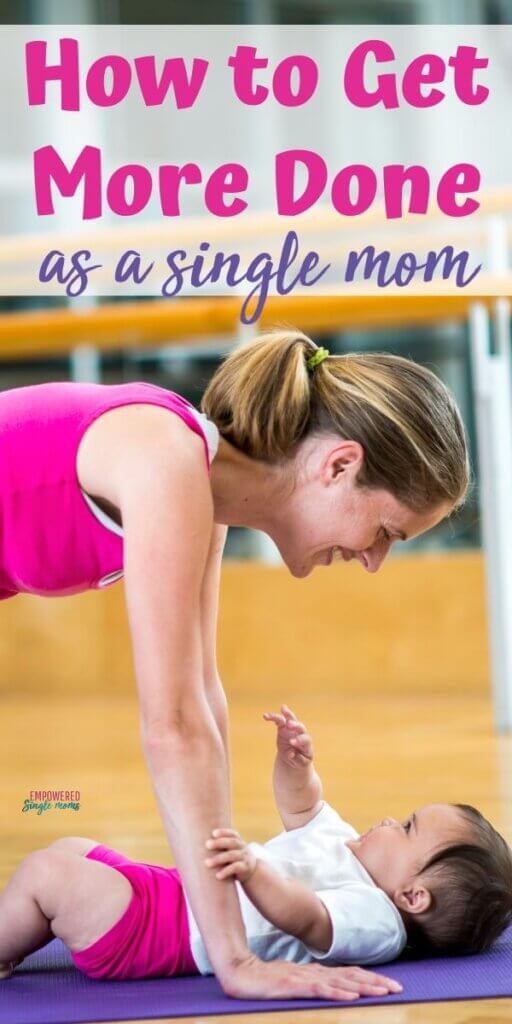 mom doing yoga with baby