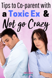 Co-parenting is difficult in the best of circumstances. When your ex is toxic it is sad, but with these tips, you can work together for the sake of your kids. #toxicex, #narcissist, #co-parent
