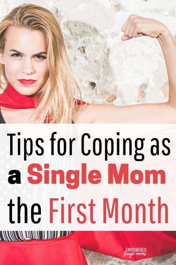 Proud single mom learning survival skills the first month. Get these parenting hacks to help you coparent peacefully and learn self care tips