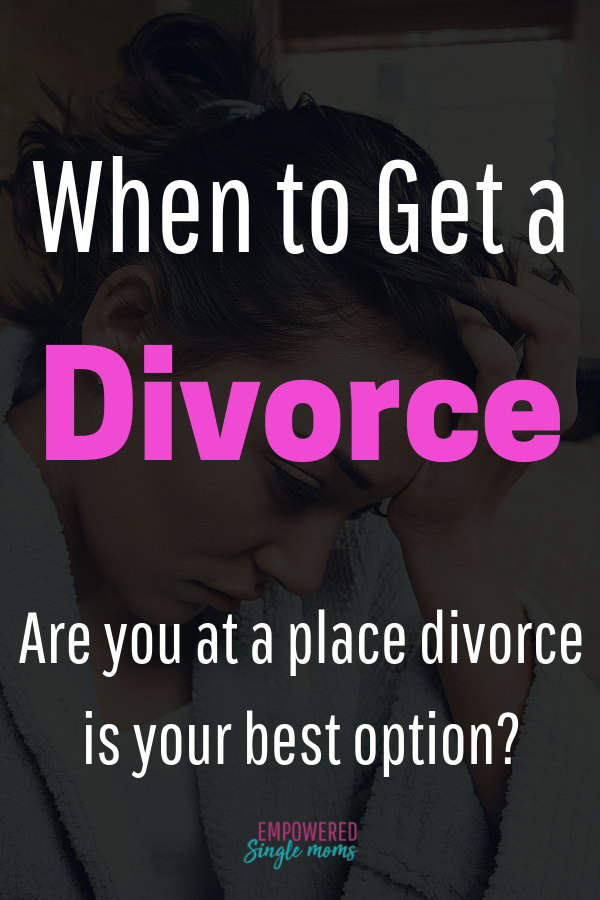 "When to get a divorce" is one of the most difficult questions to struggle with. Sometimes life after divorce is better than being married.