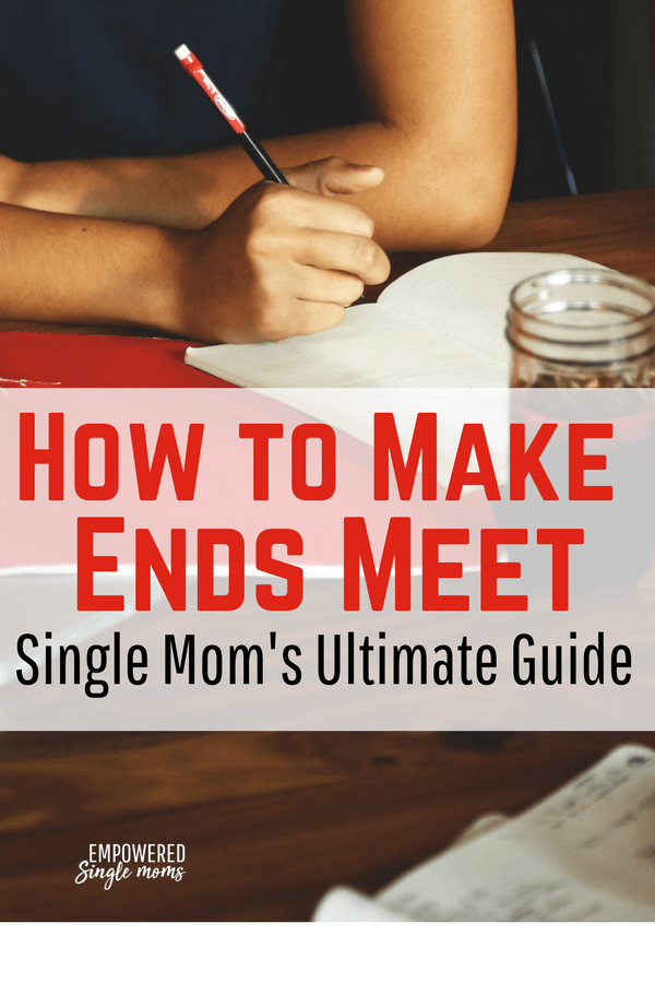 Single moms can and do make their money last until the end of the month. Frugal living is important, but it takes more than that to make ends meet as a single parent. Learn awesome life hacks to thrive with a single income earner. #makeendsmeet, #frugalliving, #singlemom