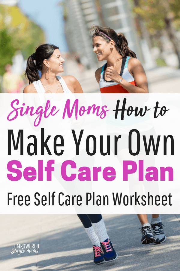 Develop your own self care plan with a free self care plan worksheet. Find out the activities that are most important and how to make time in your schedule to actually be able to do the activities. #selfcare, #singlemom, #mentalhealth