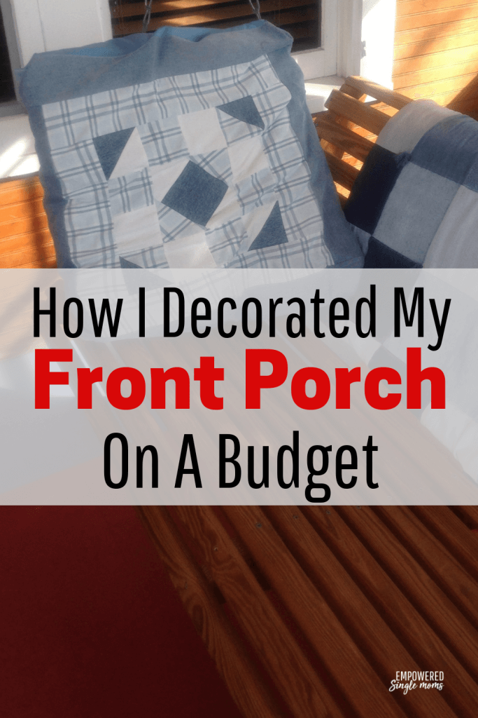 Decorating your front porch is a great way to make a more welcome feel to the entrance of your home. You can redo a front porch on a budget with these tips on how I decorated my small front porch on a budget. I am not very good at DIY projects, but this home improvement project was simple and beautiful.