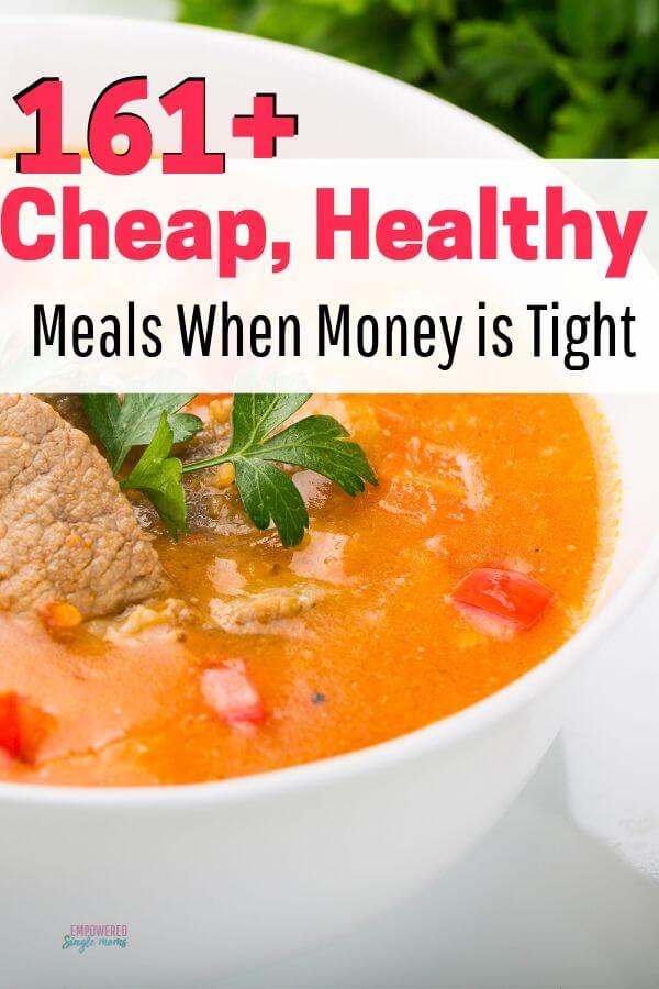 Meal planning ideas with healthy cheap food.