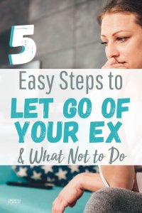 reflective woman letting go of ex