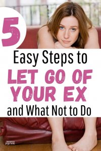 sad woman letting go of ex