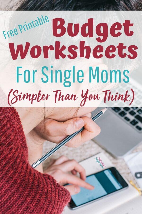 Free Printable Budget Worksheets for Single Moms (Simpler Than You