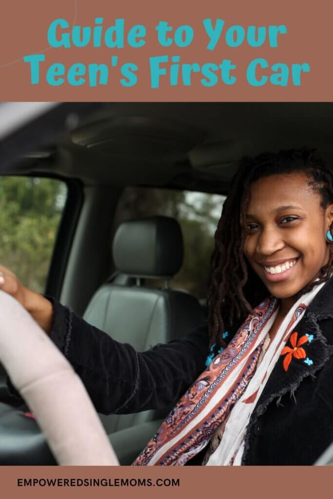 teenager with first car